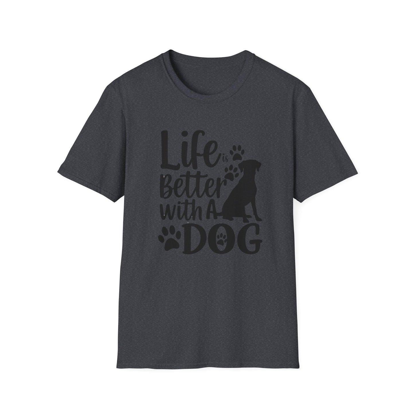 Life is Better With a Dog Unisex Softstyle T-Shirt