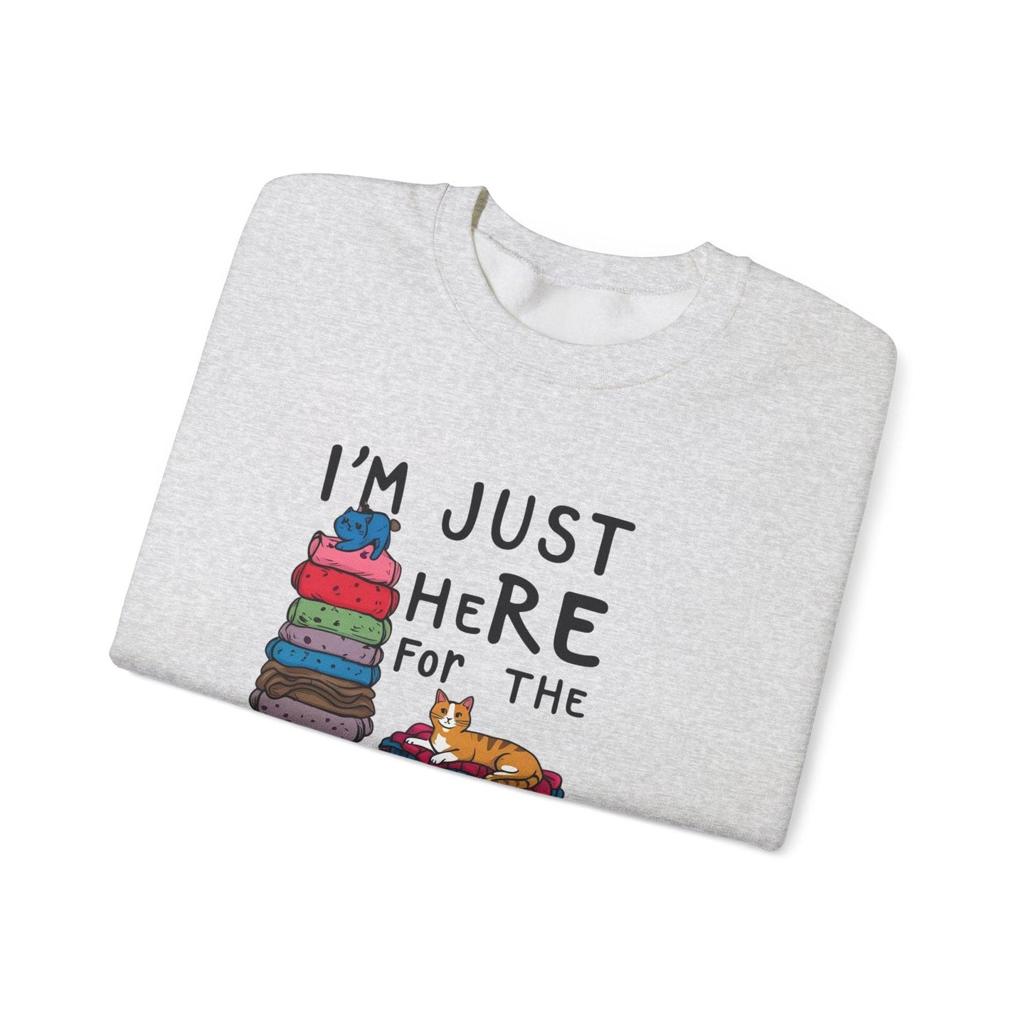 I'm Just Here for the Cats Unisex Heavy Blend™ Crewneck Sweatshirt