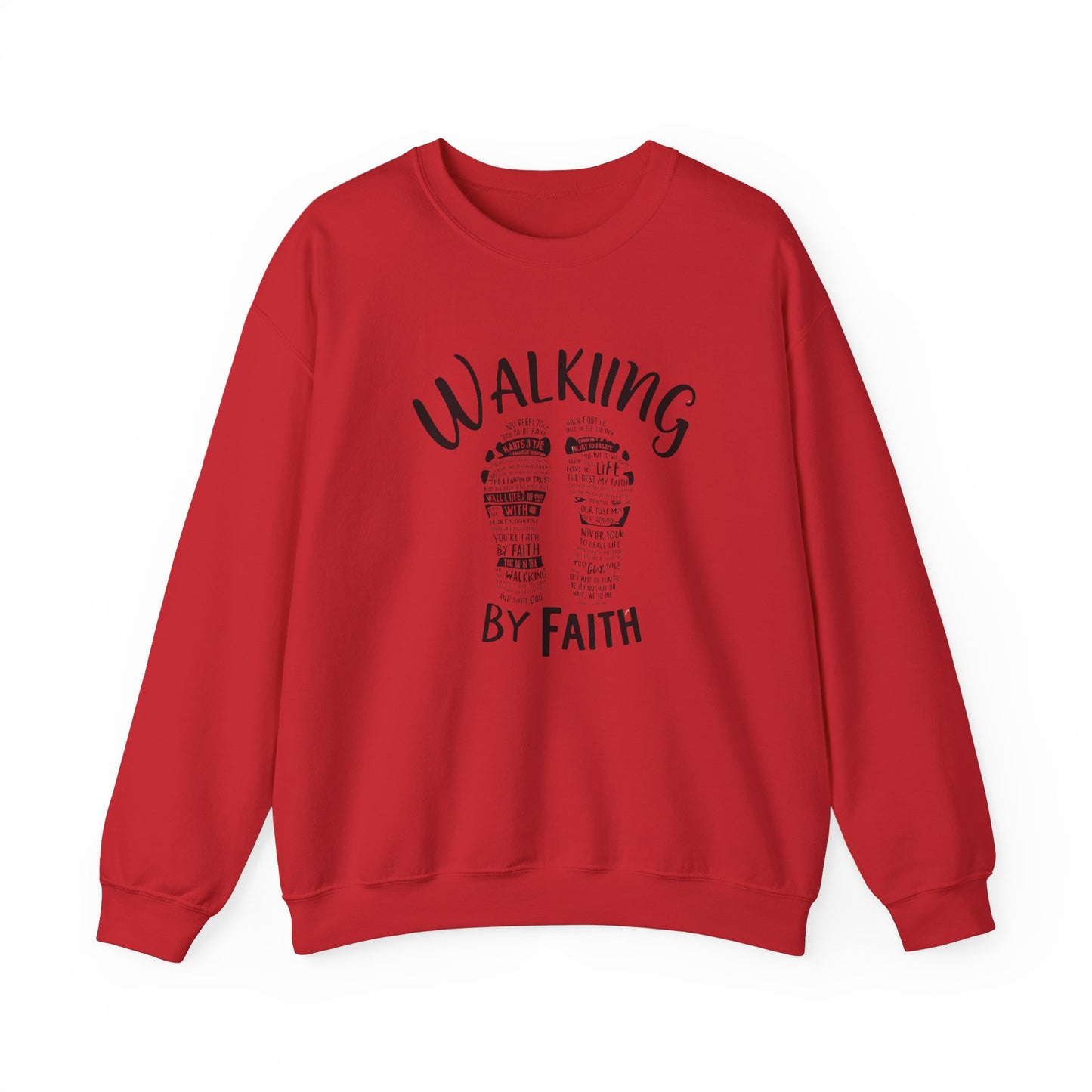 Walking By Faith Unisex Heavy Blend™ Crewneck Sweatshirt