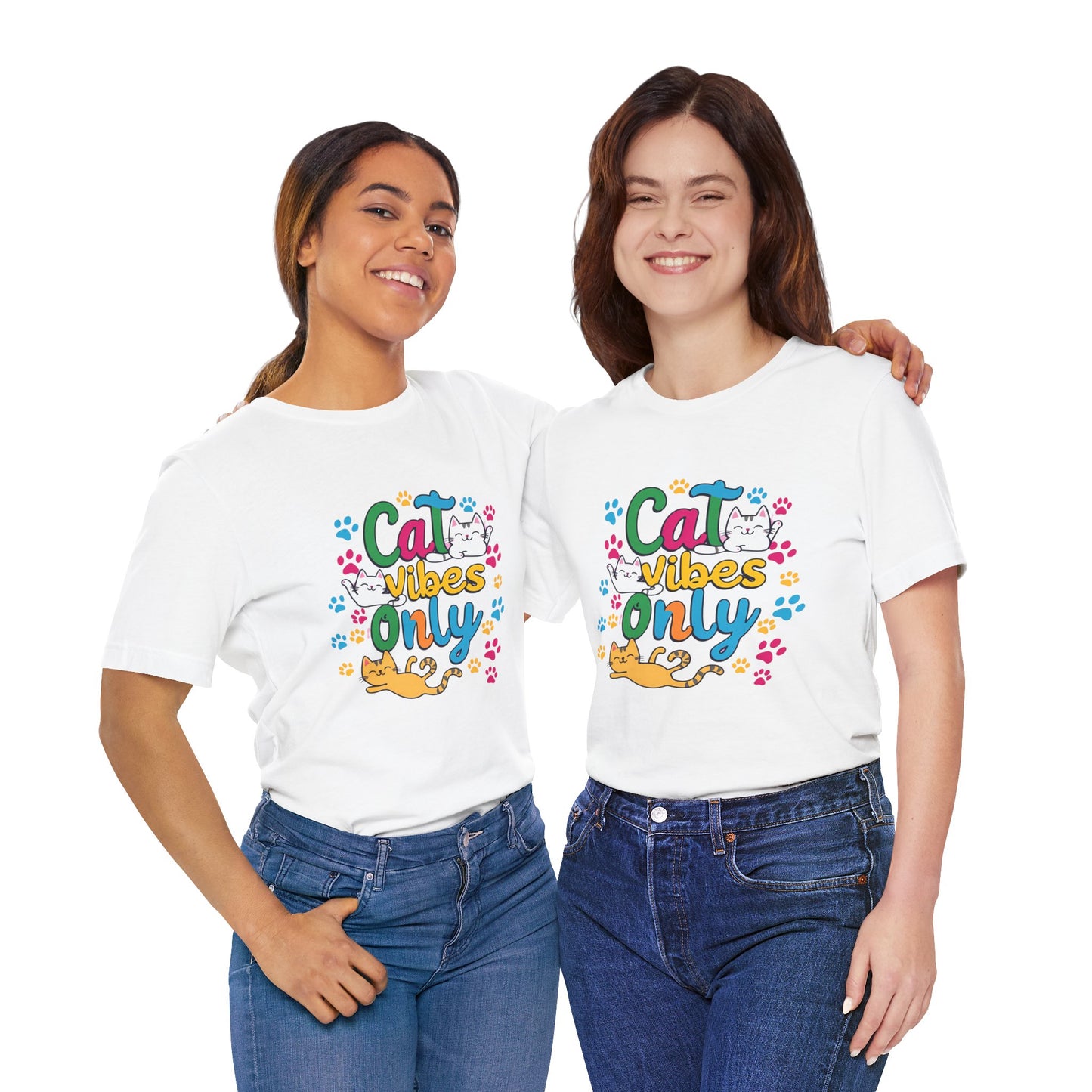 Cat Vibes Only Unisex Jersey Short Sleeve Tee