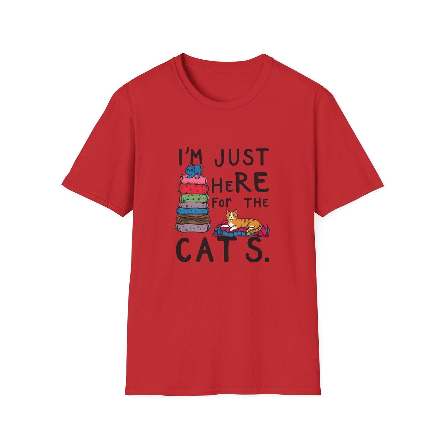 I'm Just Here For The Cats Unisex Softstyle T-Shirt