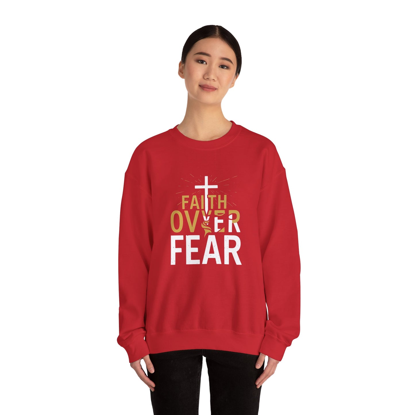 Faith Over Fear Unisex Heavy Blend™ Crewneck Sweatshirt