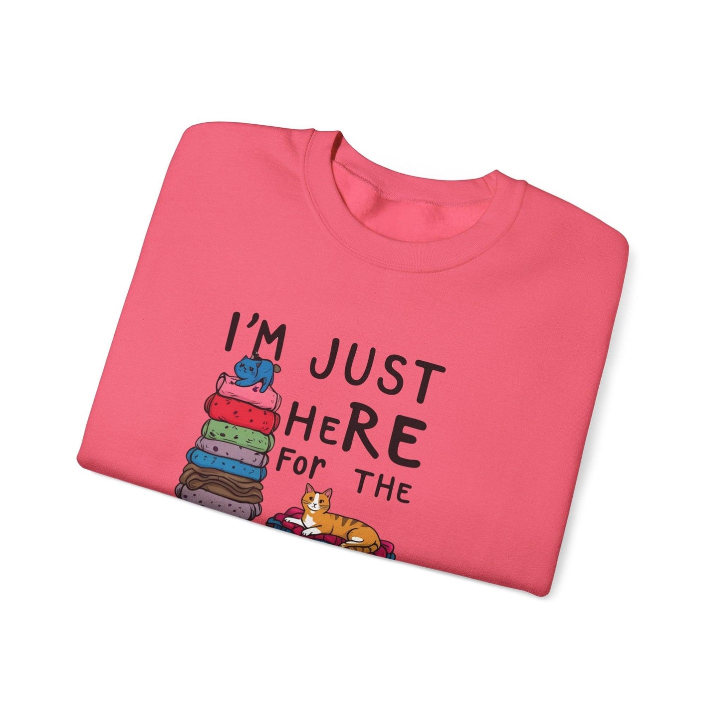 I'm Just Here for the Cats Unisex Heavy Blend™ Crewneck Sweatshirt