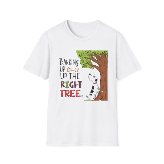 Barking Up The Right Tree Unisex Softstyle T-Shirt