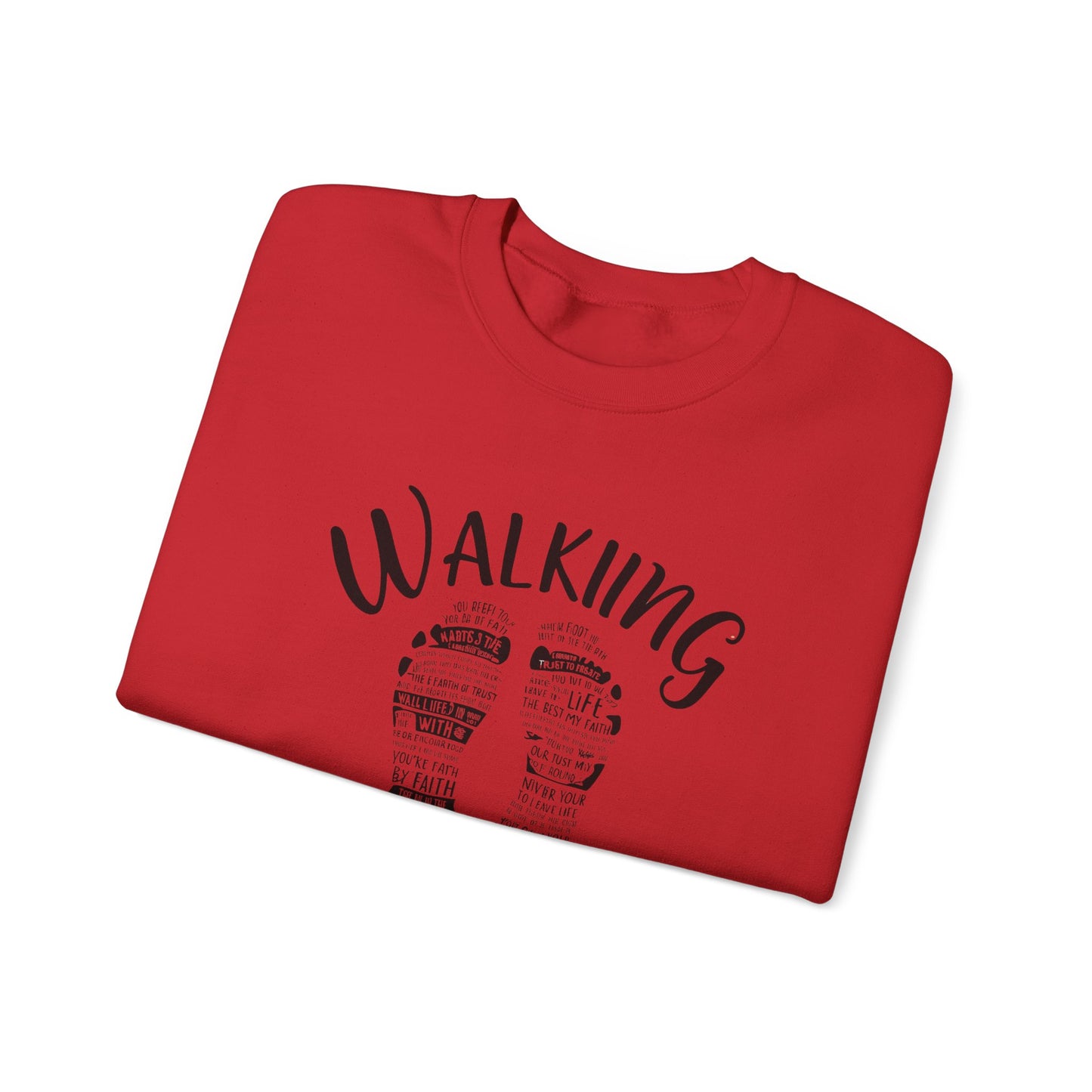 Walking By Faith Unisex Heavy Blend™ Crewneck Sweatshirt