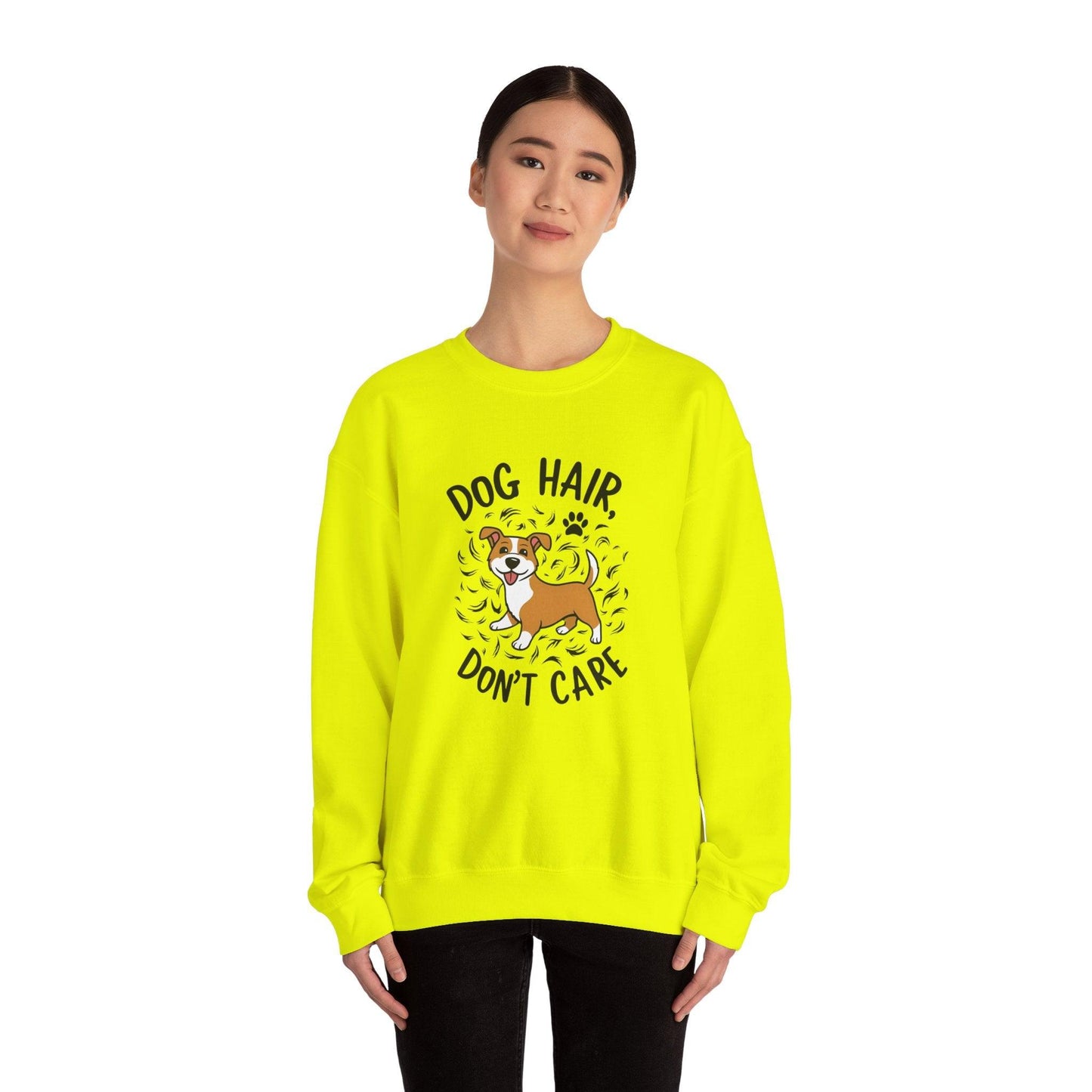 Dog Hair Dog Don't Care Unisex Heavy Blend™ Crewneck Sweatshirt