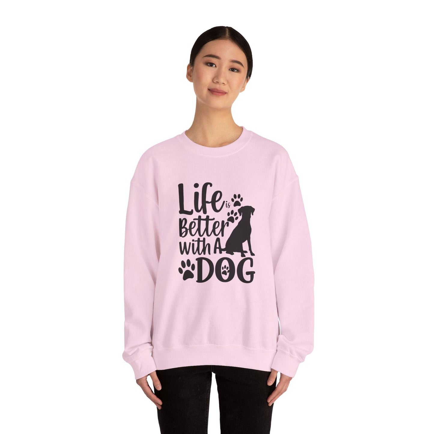 Life is Better With a Dog  Unisex Heavy Blend™ Crewneck Sweatshirt