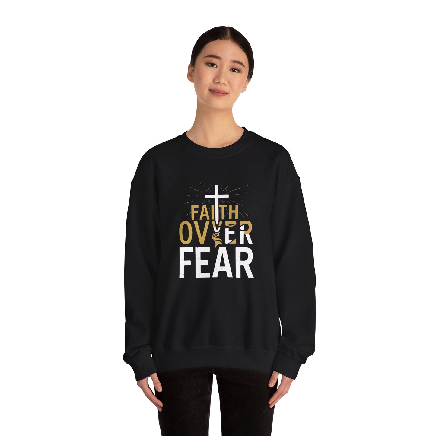 Faith Over Fear Unisex Heavy Blend™ Crewneck Sweatshirt