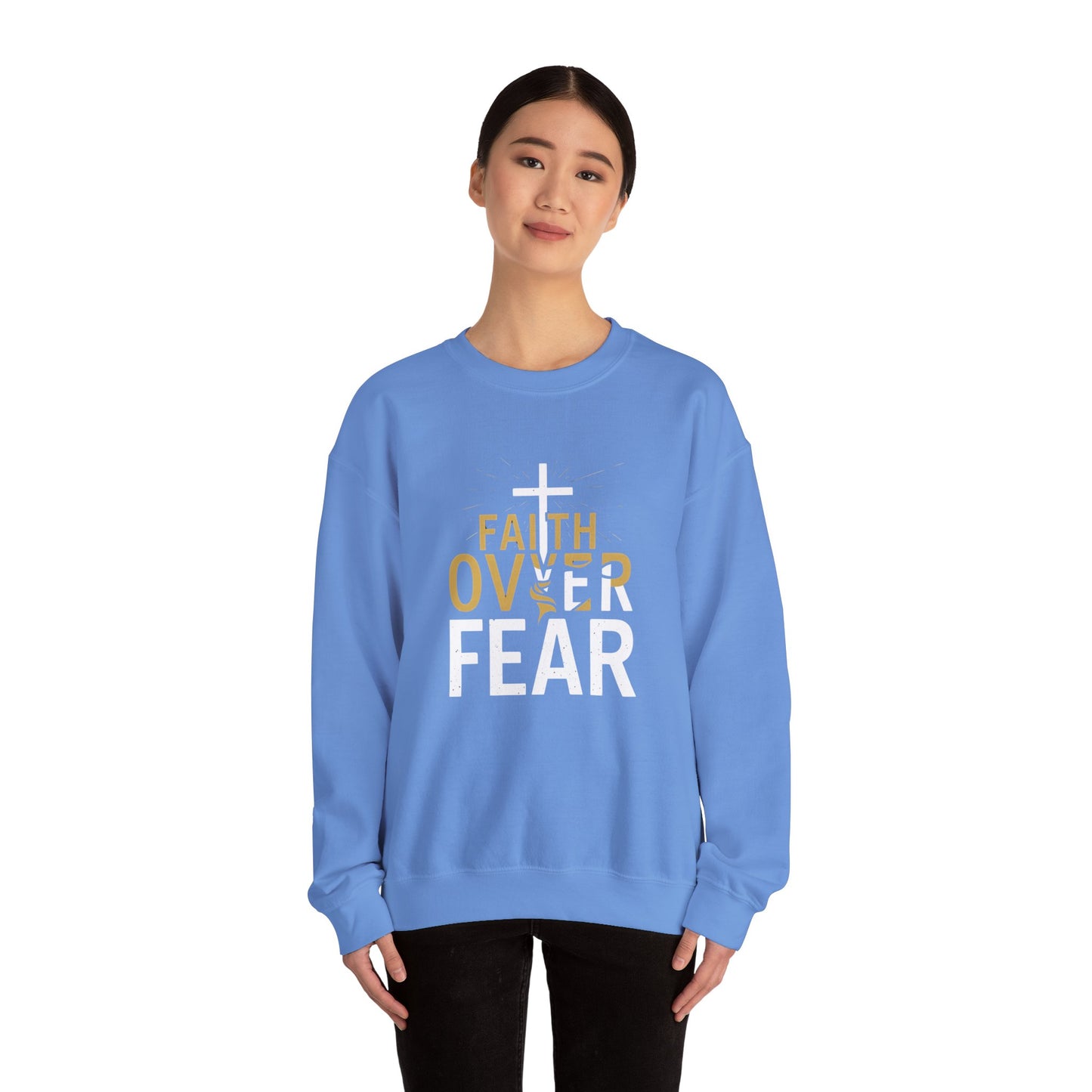 Faith Over Fear Unisex Heavy Blend™ Crewneck Sweatshirt