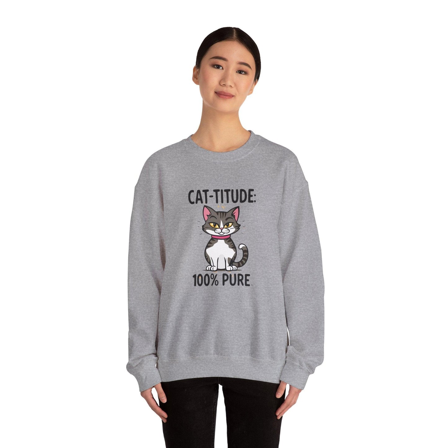 CAT-TITUDE 100% Pure Unisex Heavy Blend™ Crewneck Sweatshirt