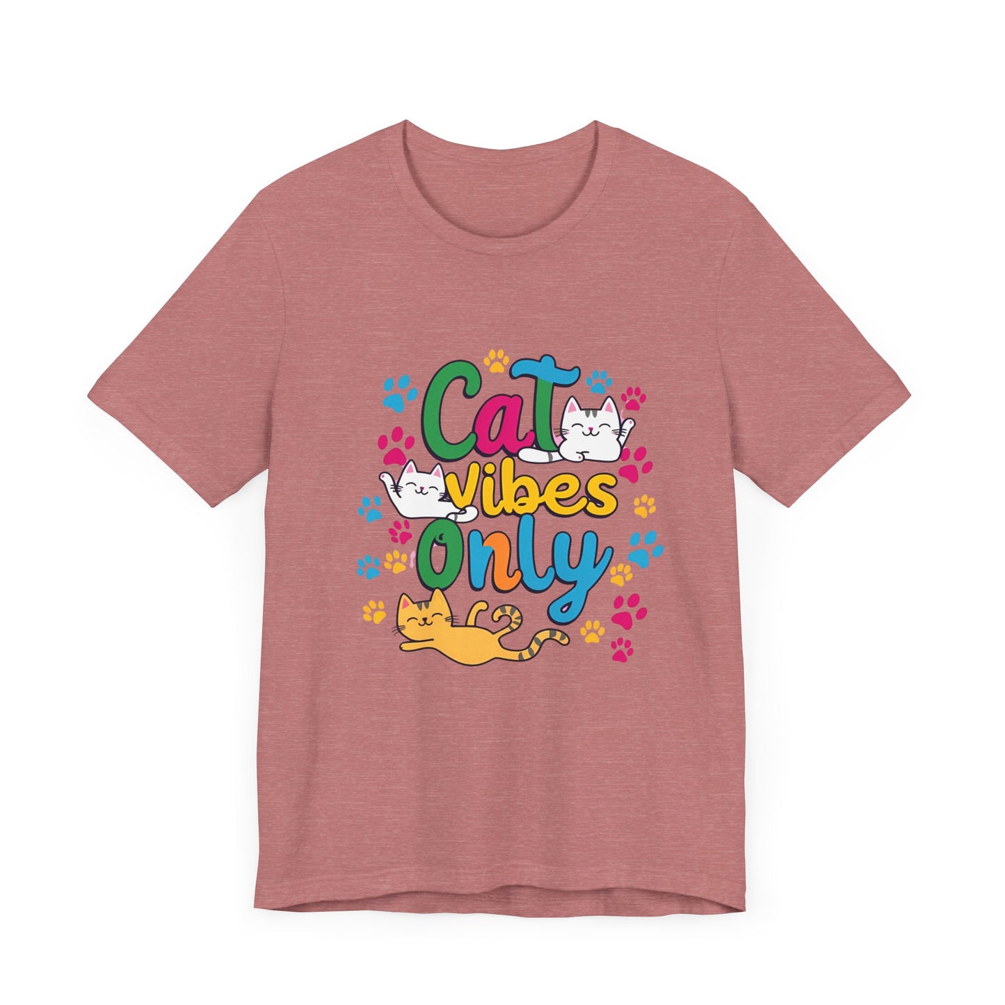 Cat Vibes Only Unisex Jersey Short Sleeve Tee