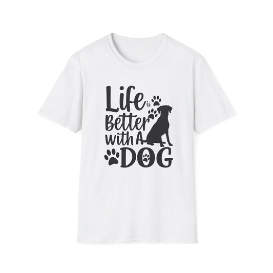 Life is Better With a Dog Unisex Softstyle T-Shirt