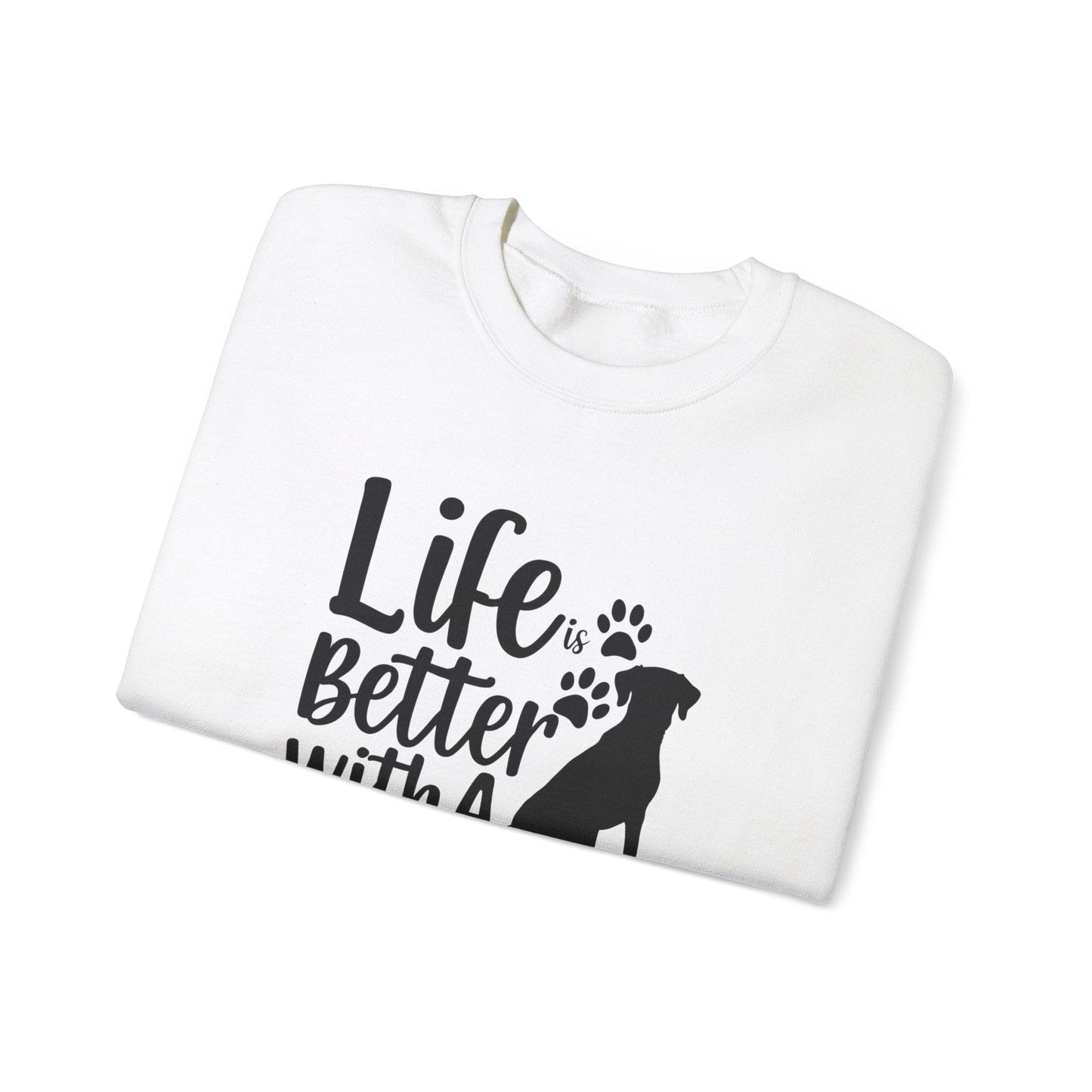 Life is Better With a Dog  Unisex Heavy Blend™ Crewneck Sweatshirt