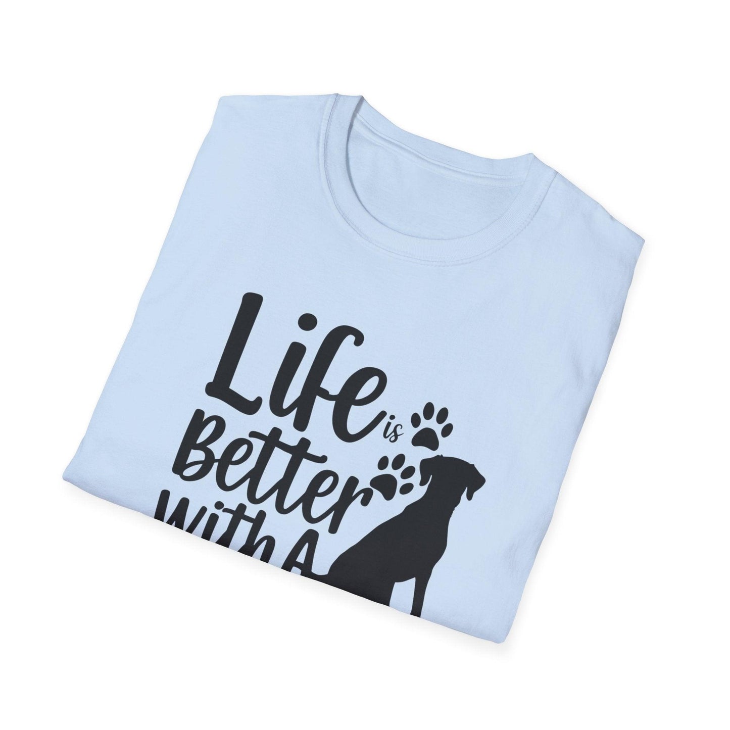 Life is Better With a Dog Unisex Softstyle T-Shirt