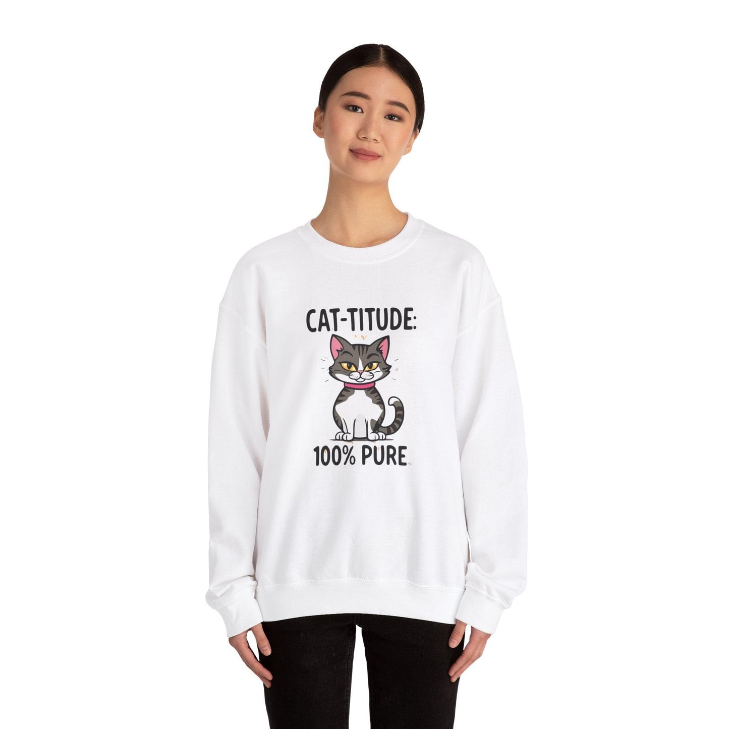 CAT-TITUDE 100% Pure Unisex Heavy Blend™ Crewneck Sweatshirt