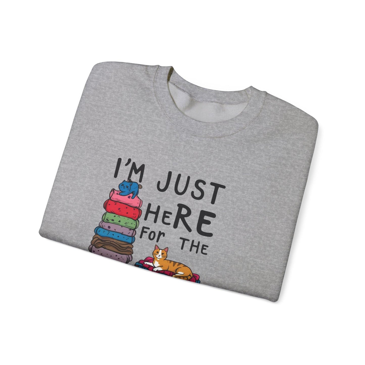 I'm Just Here for the Cats Unisex Heavy Blend™ Crewneck Sweatshirt