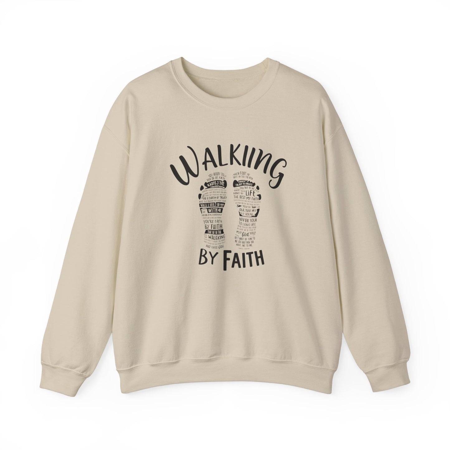 Walking By Faith Unisex Heavy Blend™ Crewneck Sweatshirt