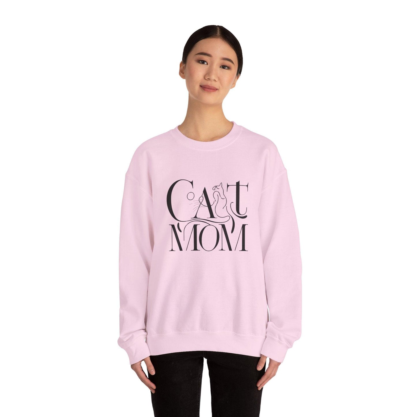 Cat Mom Unisex Heavy Blend™ Crewneck Sweatshirt