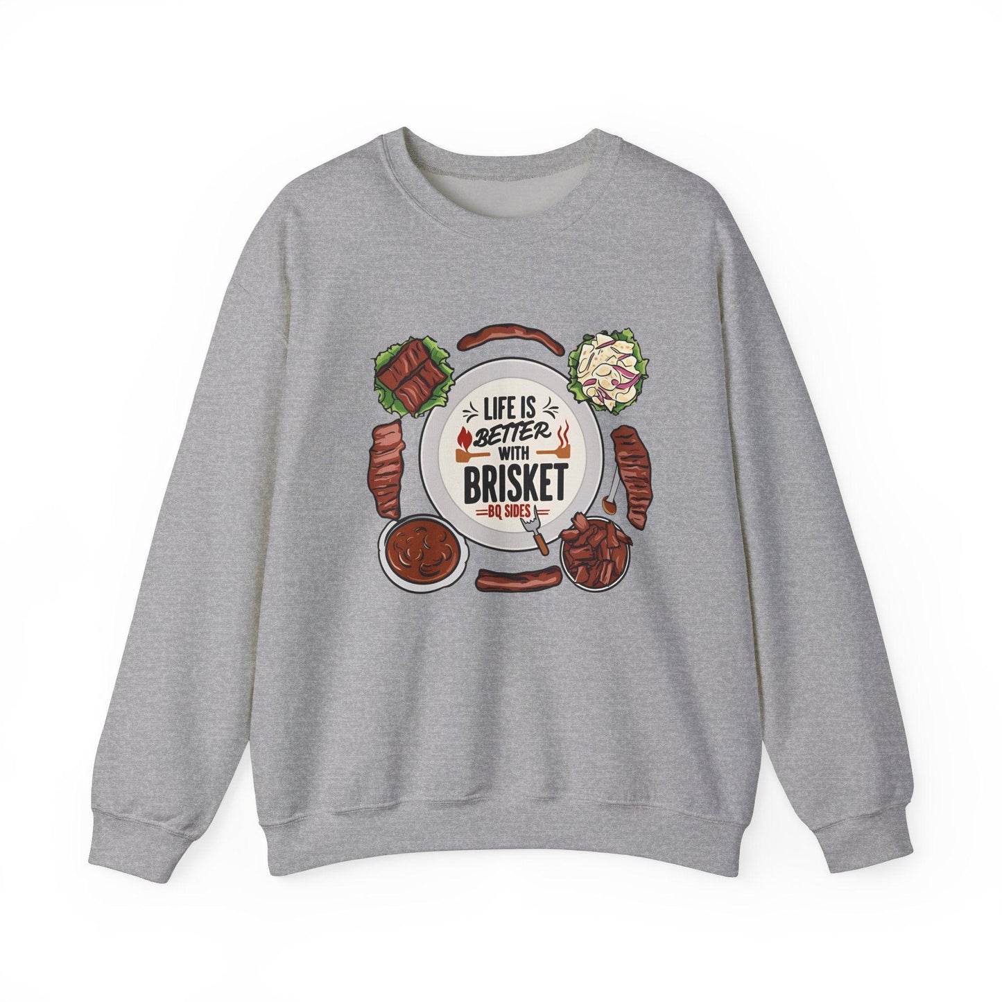 Life is Better With Brisket Unisex Heavy Blend™ Crewneck Sweatshirt