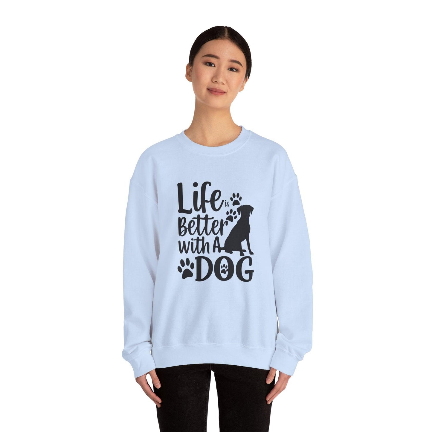 Life is Better With a Dog  Unisex Heavy Blend™ Crewneck Sweatshirt