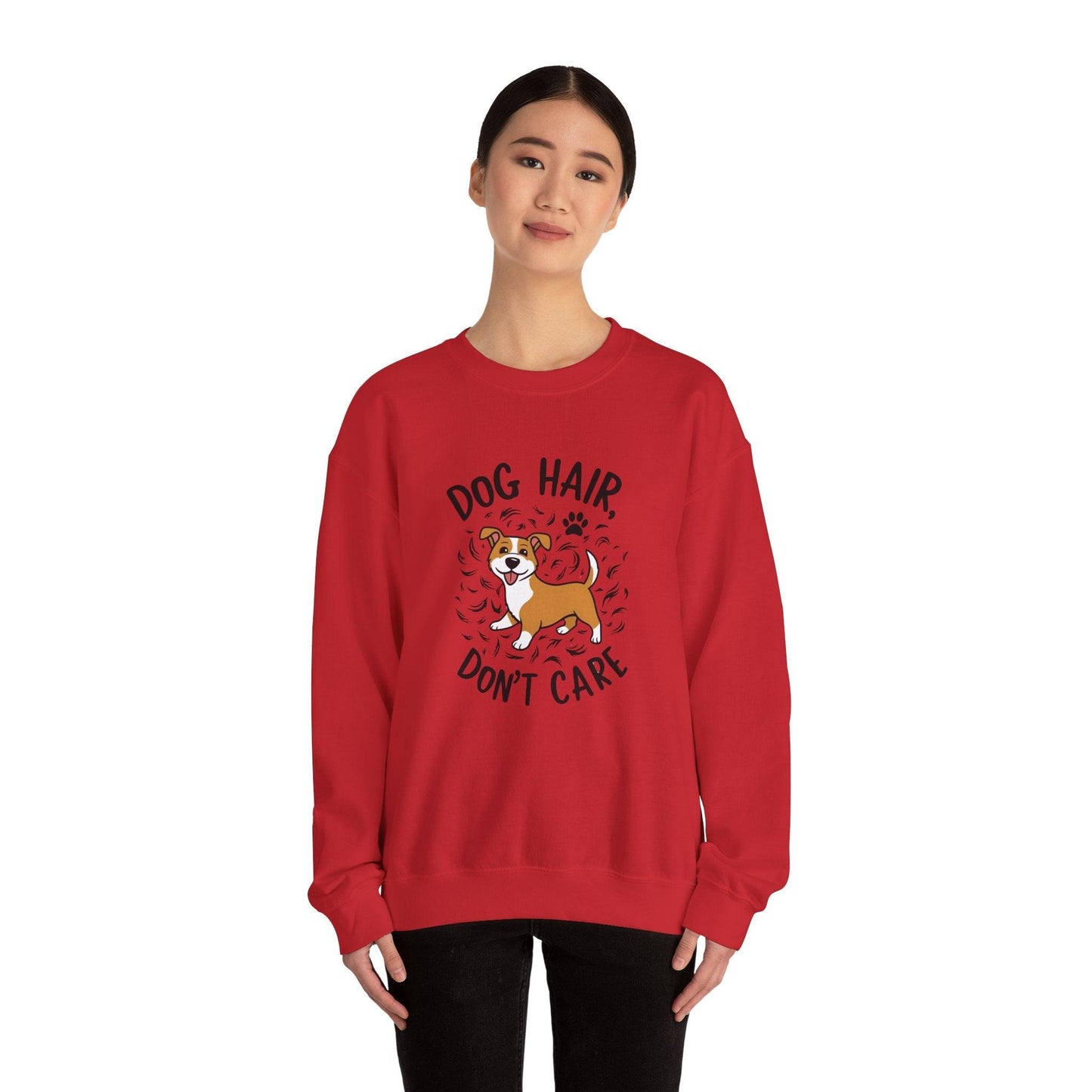 Dog Hair Dog Don't Care Unisex Heavy Blend™ Crewneck Sweatshirt