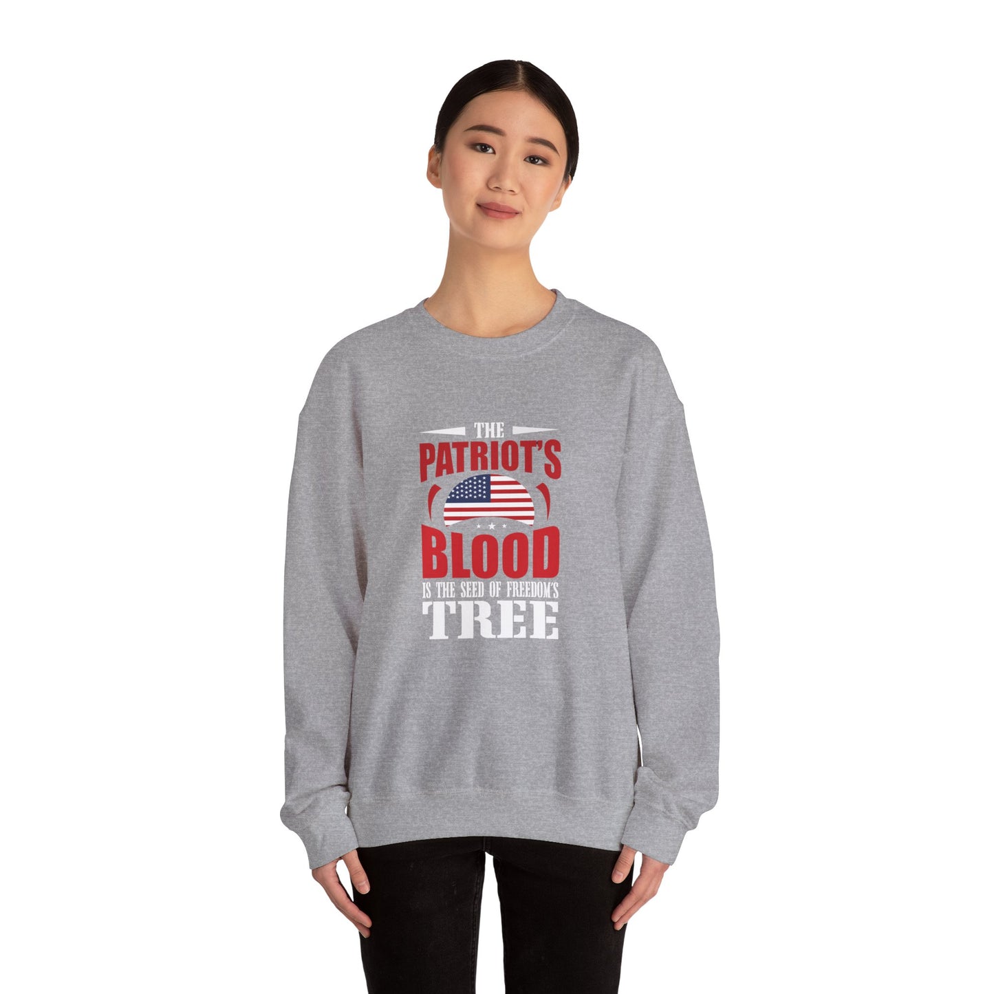 The Patroit Blood Is The Seed of Freedom Tree Unisex Heavy Blend™ Crewneck Sweatshirt