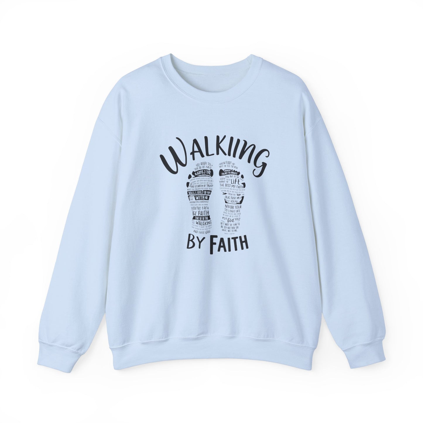 Walking By Faith Unisex Heavy Blend™ Crewneck Sweatshirt